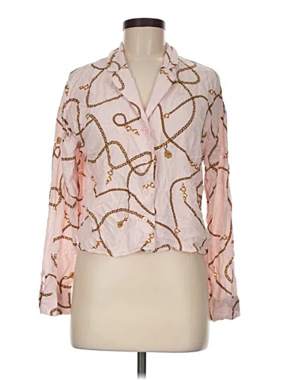 Pre-owned Assorted Brands Long Sleeve Blouse In Pink