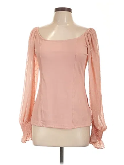 Pre-owned Assorted Brands Long Sleeve Blouse In Pink