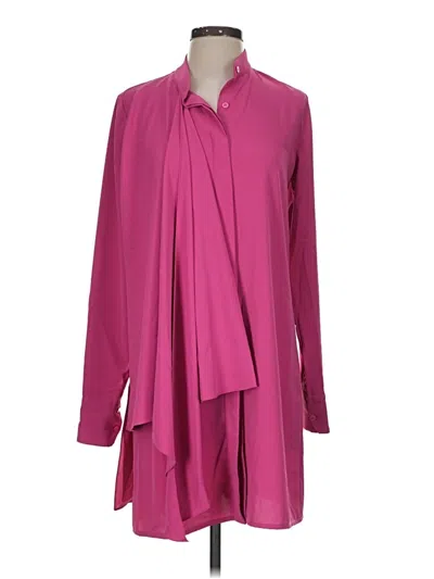 Pre-owned Assorted Brands Long Sleeve Blouse In Pink