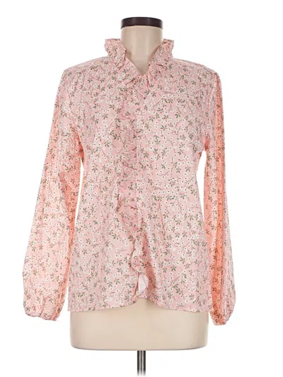 Pre-owned Assorted Brands Long Sleeve Blouse In Pink