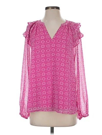 Pre-owned Assorted Brands Long Sleeve Blouse In Pink