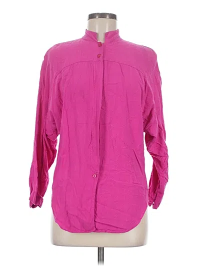 Pre-owned Assorted Brands Long Sleeve Blouse In Pink