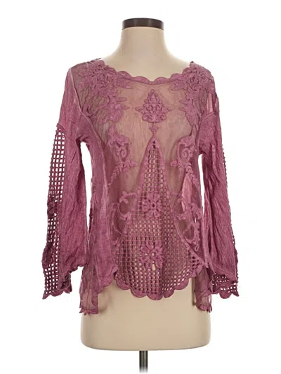 Pre-owned Assorted Brands Long Sleeve Blouse In Pink