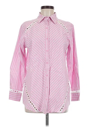 Pre-owned Assorted Brands Long Sleeve Blouse In Pink