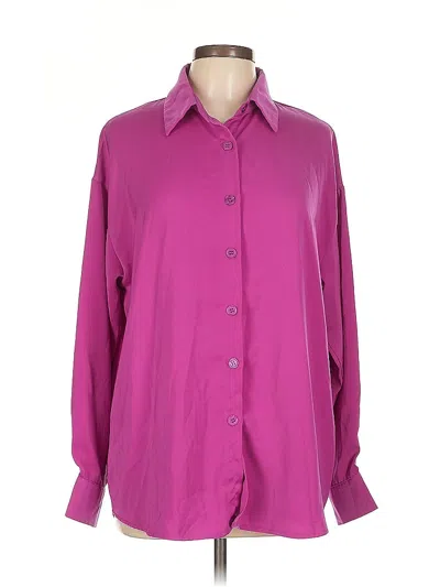 Pre-owned Assorted Brands Long Sleeve Blouse In Purple