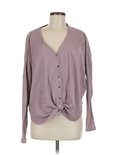 Pre-owned Assorted Brands Long Sleeve Blouse In Purple