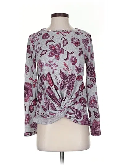 Pre-owned Assorted Brands Long Sleeve Blouse In Purple