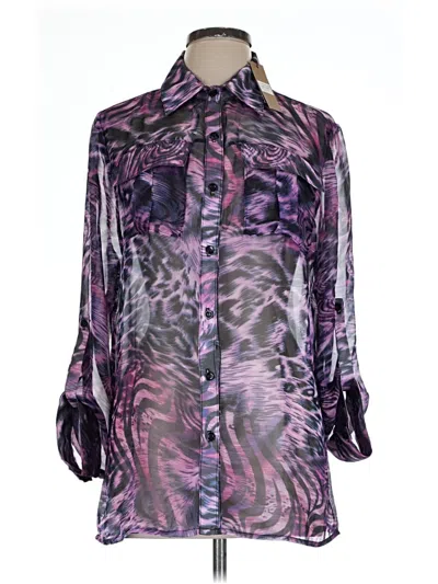 Assorted Brands Long Sleeve Blouse In Purple
