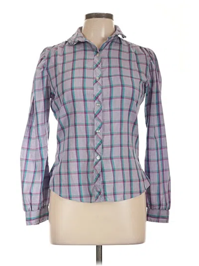 Pre-owned Assorted Brands Long Sleeve Blouse In Purple