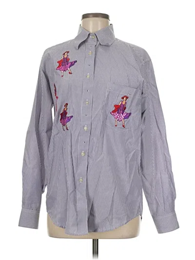 Pre-owned Assorted Brands Long Sleeve Blouse In Purple
