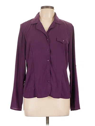 Pre-owned Assorted Brands Long Sleeve Blouse In Purple