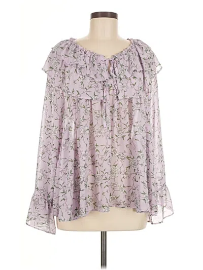 Pre-owned Assorted Brands Long Sleeve Blouse In Purple