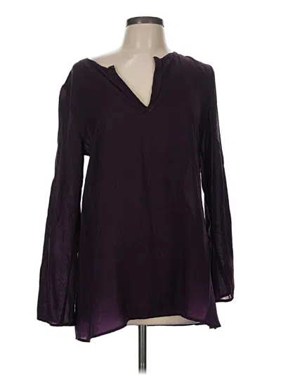 Pre-owned Assorted Brands Long Sleeve Blouse In Purple