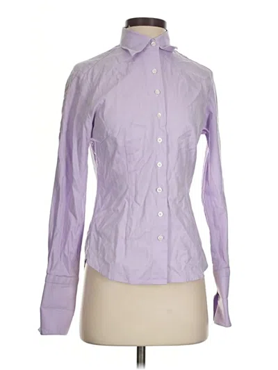 Pre-owned Assorted Brands Long Sleeve Blouse In Purple