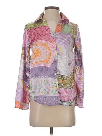 Pre-owned Assorted Brands Long Sleeve Blouse In Purple