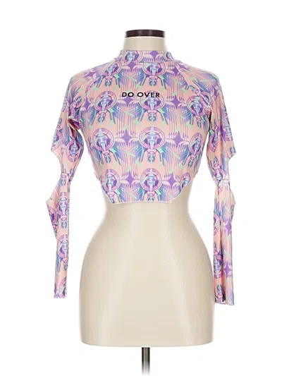 Pre-owned Assorted Brands Long Sleeve Blouse In Purple