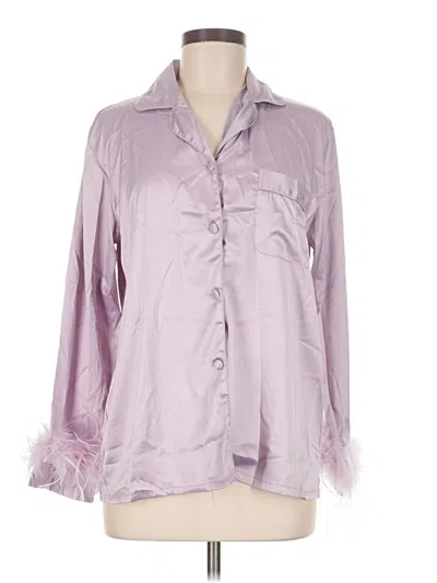 Pre-owned Assorted Brands Long Sleeve Blouse In Purple
