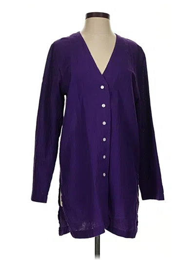 Pre-owned Assorted Brands Long Sleeve Blouse In Purple