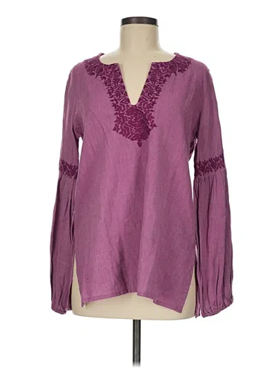 Pre-owned Assorted Brands Long Sleeve Blouse In Purple