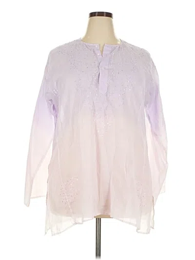 Pre-owned Assorted Brands Long Sleeve Blouse In Purple
