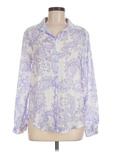 Pre-owned Assorted Brands Long Sleeve Blouse In Purple