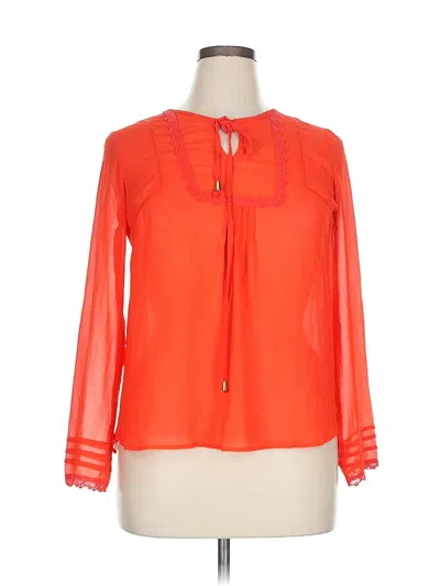 Pre-owned Assorted Brands Long Sleeve Blouse In Red