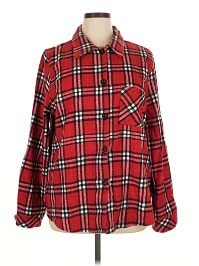 Pre-owned Assorted Brands Long Sleeve Blouse In Red