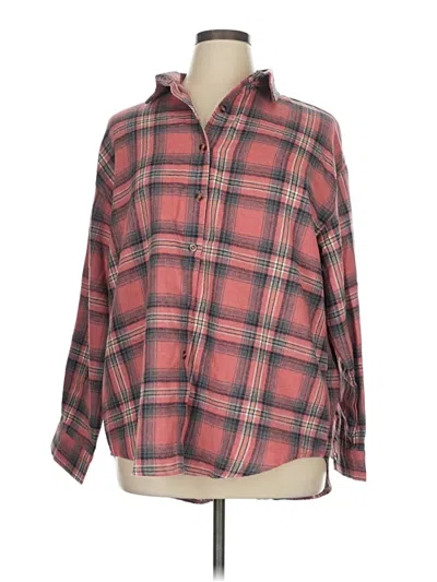 Pre-owned Assorted Brands Long Sleeve Blouse In Red