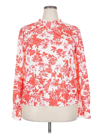 Pre-owned Assorted Brands Long Sleeve Blouse In Red