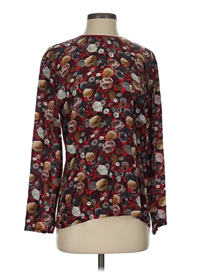 Pre-owned Assorted Brands Long Sleeve Blouse In Red