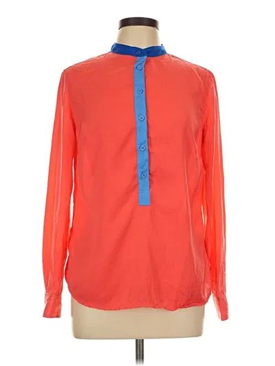 Pre-owned Assorted Brands Long Sleeve Blouse In Red