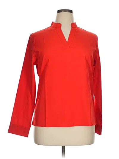 Pre-owned Assorted Brands Long Sleeve Blouse In Red