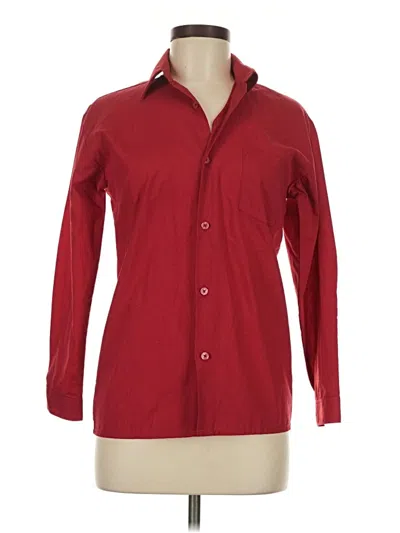 Pre-owned Assorted Brands Long Sleeve Blouse In Red