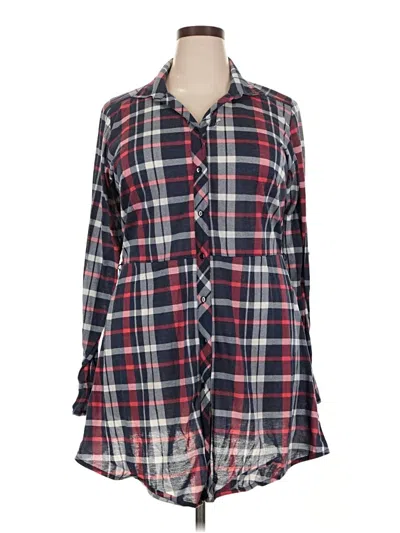 Pre-owned Assorted Brands Long Sleeve Blouse In Red