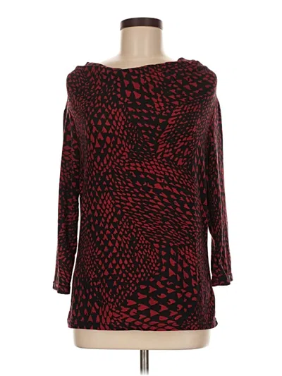 Pre-owned Assorted Brands Long Sleeve Blouse In Red