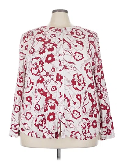 Pre-owned Assorted Brands Long Sleeve Blouse In Red