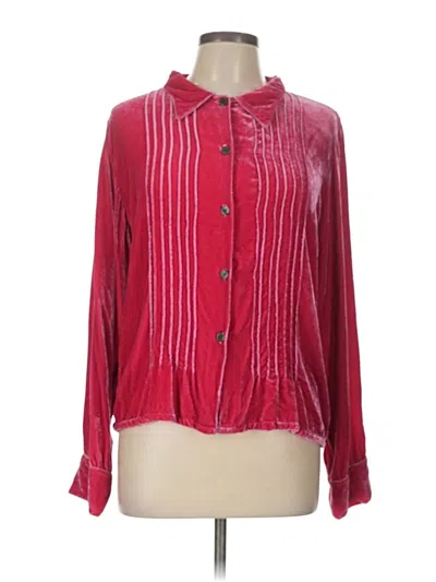 Pre-owned Assorted Brands Long Sleeve Blouse In Red