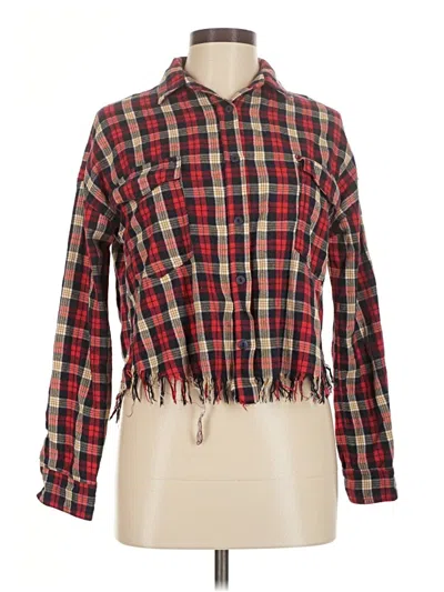 Pre-owned Assorted Brands Long Sleeve Blouse In Red