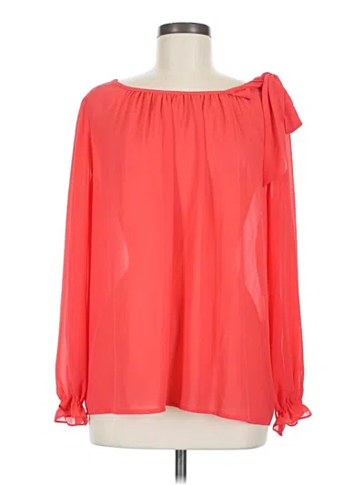 Pre-owned Assorted Brands Long Sleeve Blouse In Red