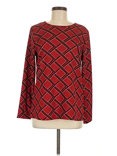 Pre-owned Assorted Brands Long Sleeve Blouse In Red