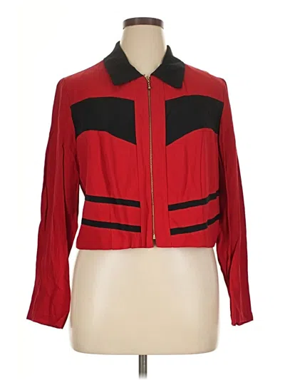Pre-owned Assorted Brands Long Sleeve Blouse In Red