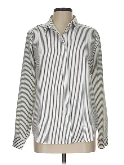 Pre-owned Assorted Brands Long Sleeve Blouse In Silver
