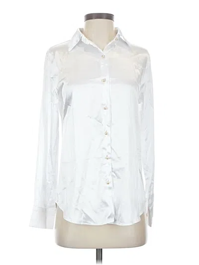 Pre-owned Assorted Brands Long Sleeve Blouse In Silver