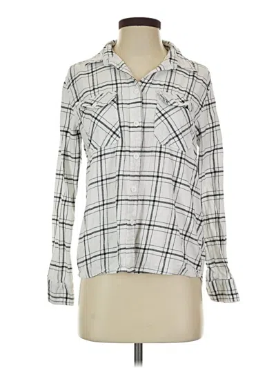 Pre-owned Assorted Brands Long Sleeve Blouse In Silver