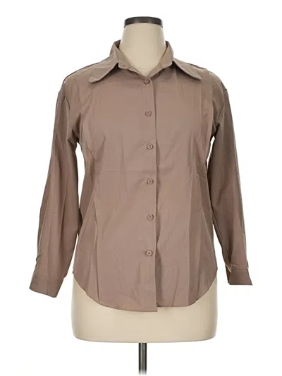 Assorted Brands Long Sleeve Blouse In Brown