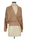 Assorted Brands Long Sleeve Blouse In Tan