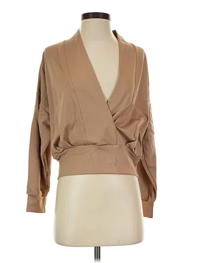 Assorted Brands Long Sleeve Blouse In Tan