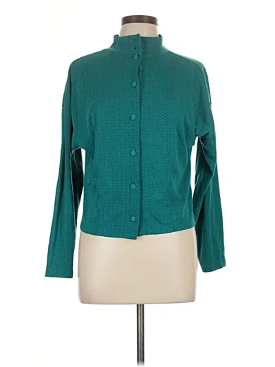 Pre-owned Assorted Brands Long Sleeve Blouse In Teal