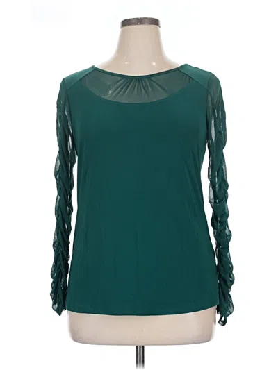 Pre-owned Assorted Brands Long Sleeve Blouse In Teal