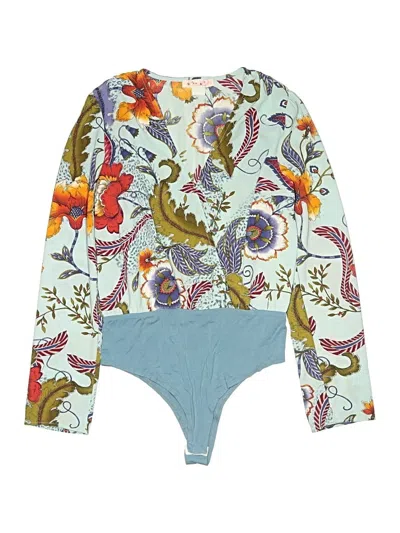 Pre-owned Assorted Brands Long Sleeve Blouse In Teal